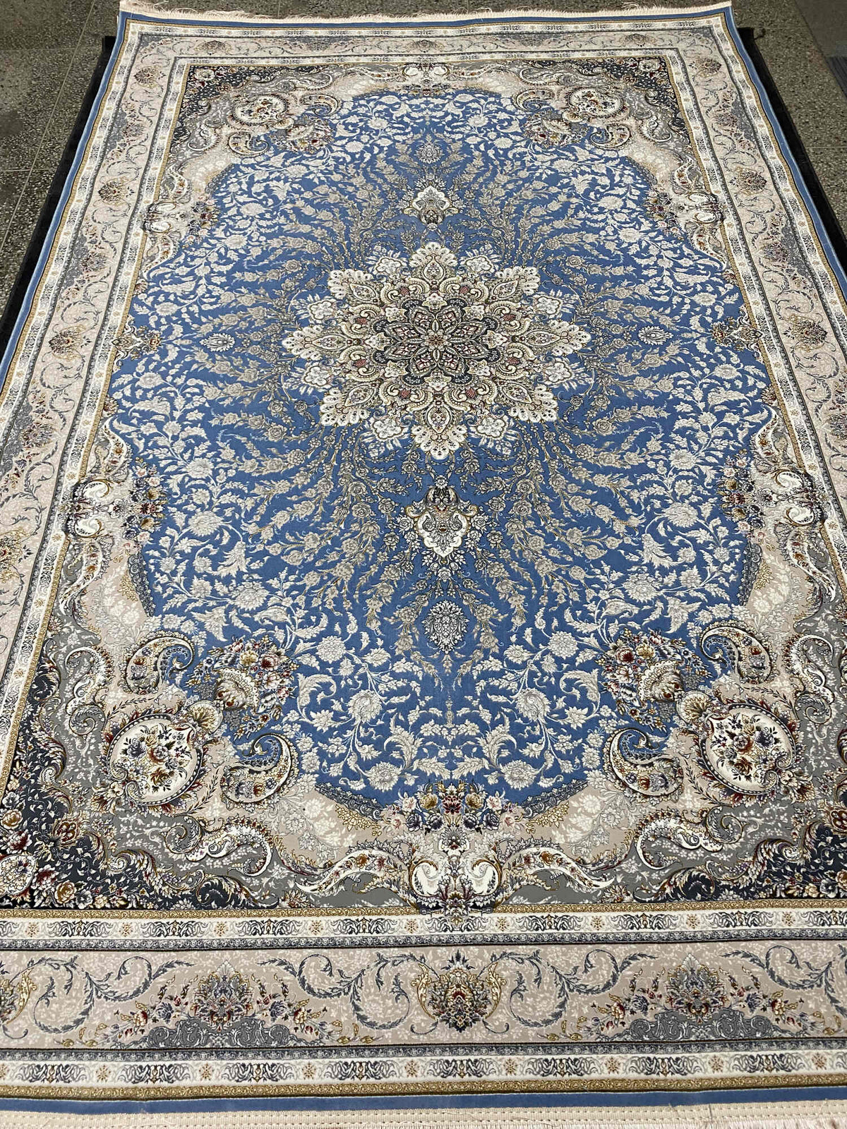 Elnaz Iranian Imported Blue Rug