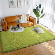 Handcrafted Green Shaggy Carpet