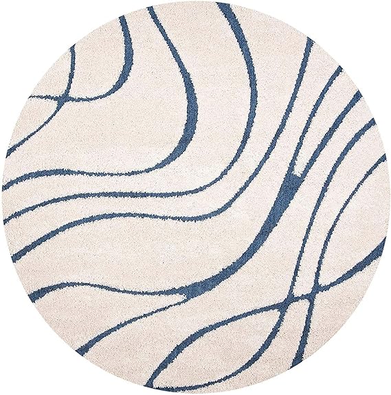 Luxe Round Shaggy Carpet & Rug