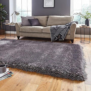 Handcrafted Dark Grey Shaggy Carpet