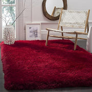 Handcrafted Maroon Shaggy Carpet