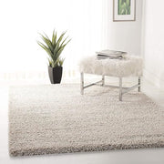 Handcrafted Light Beige Shaggy Carpet