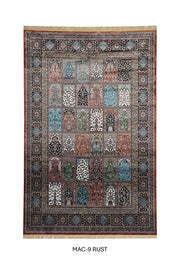 Rust Persian Silk Carpet