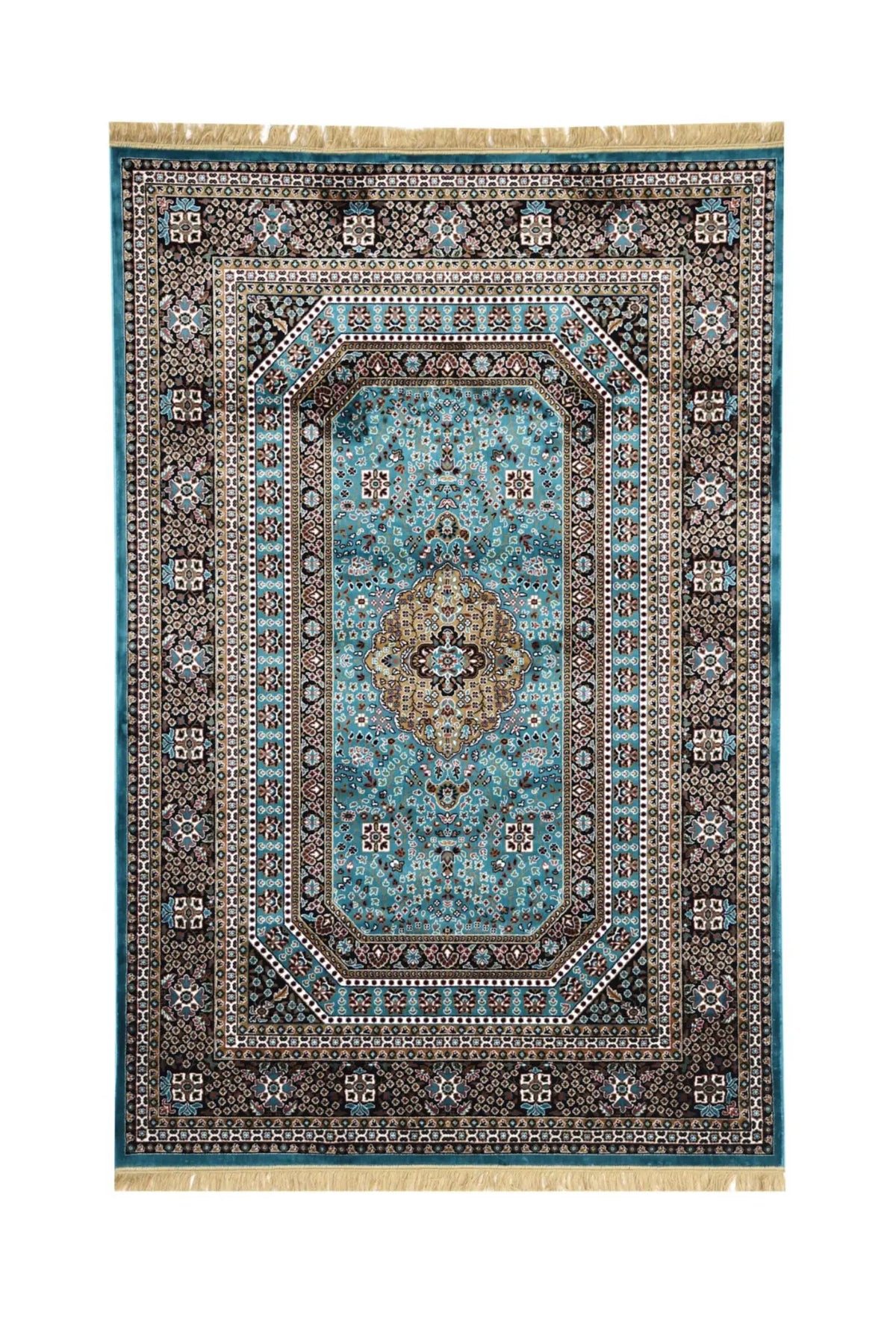 Blue Persian Silk Carpet