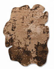 The Distortion New Zealand Wool & Silk Irregular Shaped Rug