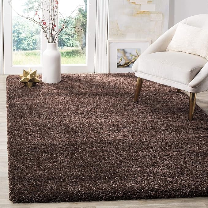 Handcrafted Brown Shaggy Carpet