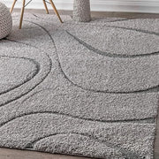 Handcrafted Charcoal Shaggy Carpet