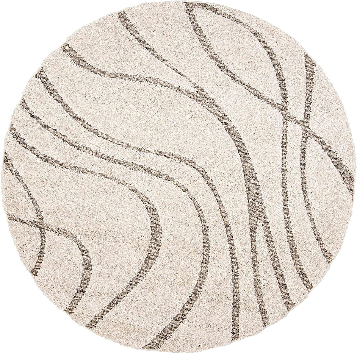 Chic Round Shaggy Carpet & Rug