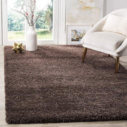 Handcrafted Coffee Brown Shaggy Carpet