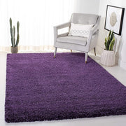 Handcrafted Purple Shaggy Carpet
