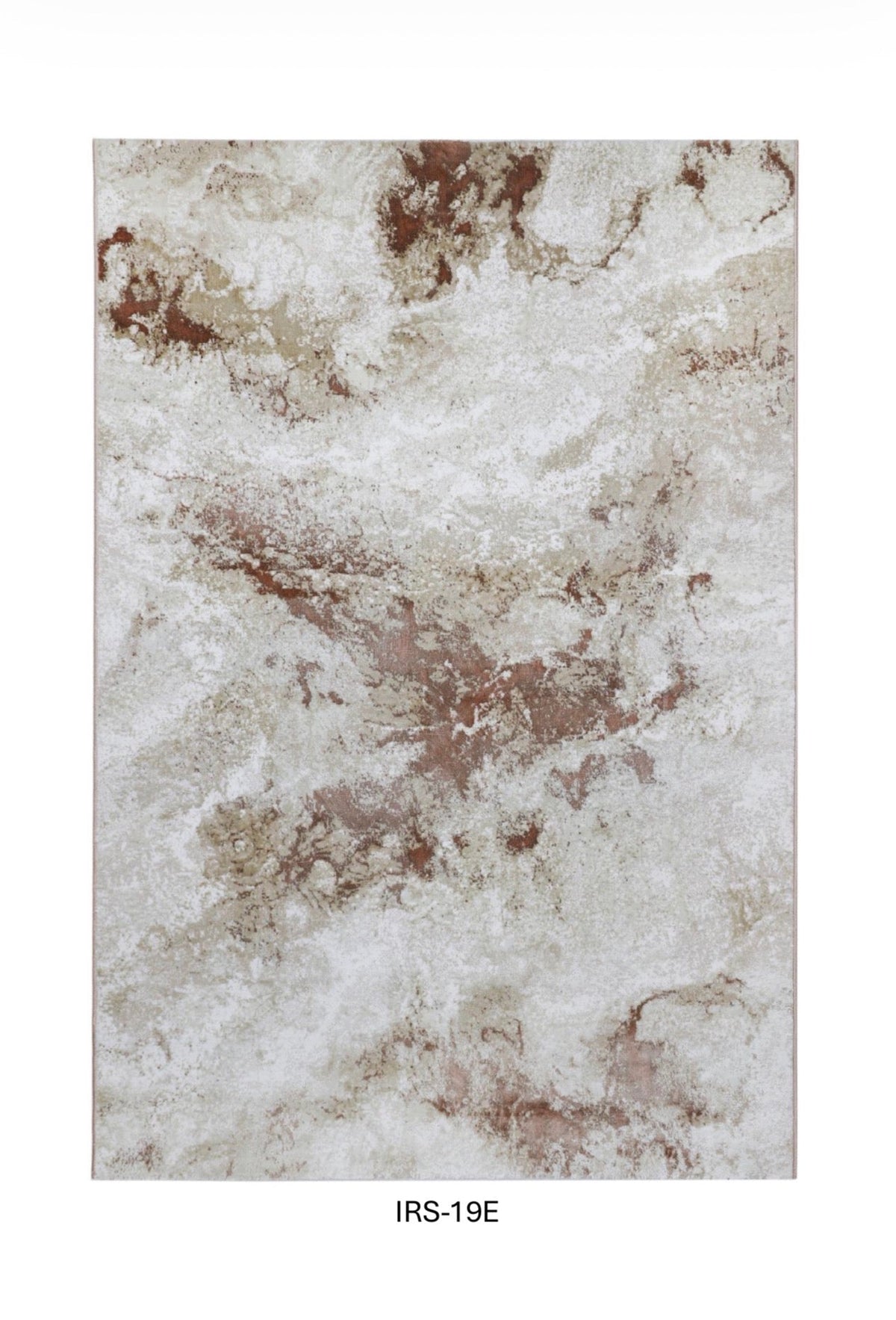 Red & White Abstract Viscose Area Rug with Anti-Skid Backing
