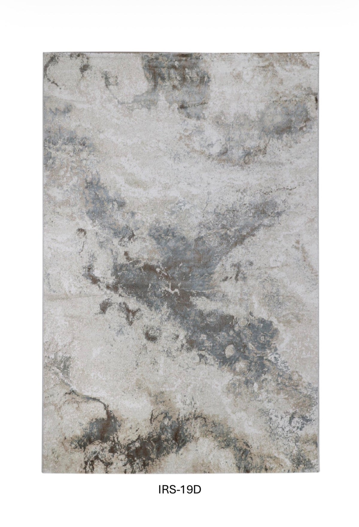 Grey Abstract Viscose Area Rug with Anti-Skid Backing