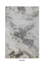 Grey Abstract Viscose Area Rug with Anti-Skid Backing