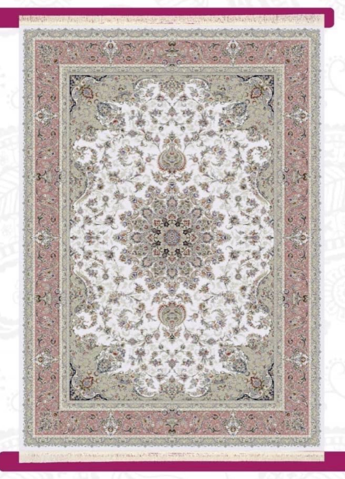 Shehnaz Iranian Imported White Rug