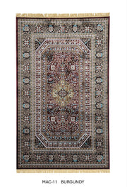 Burgundy Persian Silk Carpet