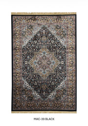 Black & Gold Persian Silk Carpet