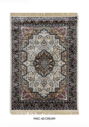 Cream Tabriz Floral Persian Silk Carpet