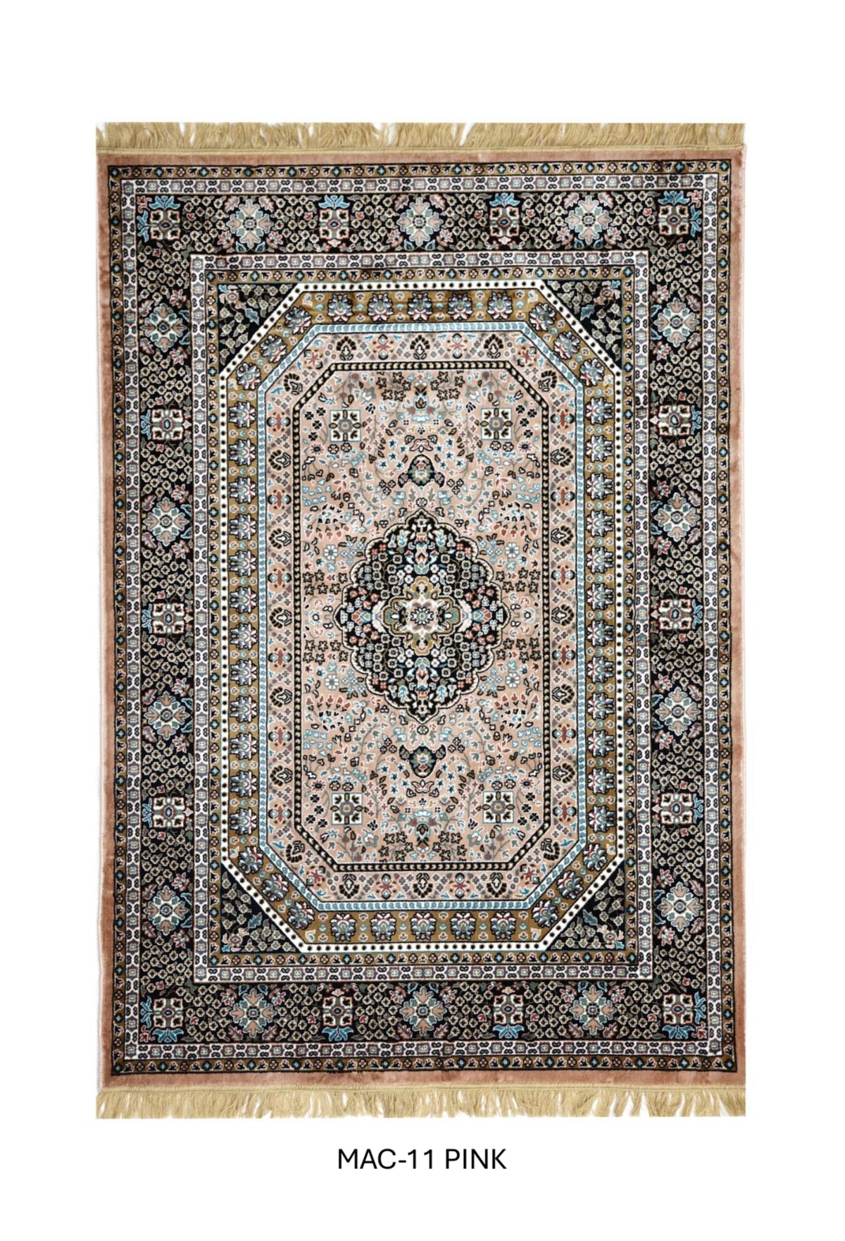 Pink Persian Silk Carpet