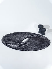 Cosmic Ring Irregular Designer Wool Hand Tufted Rug