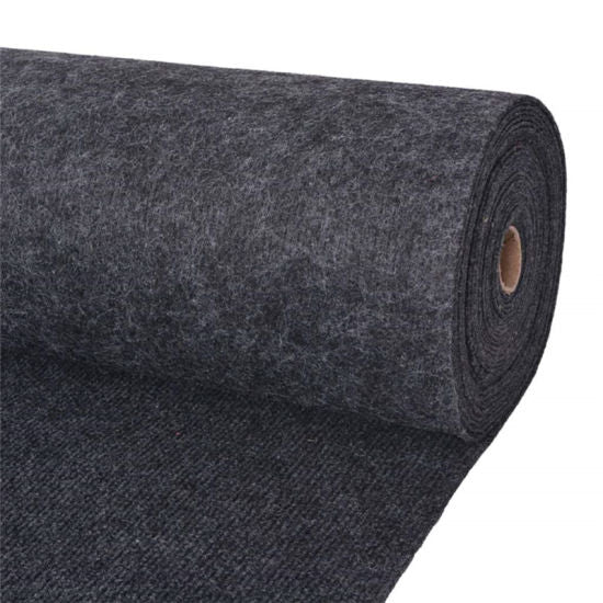 Width 4 Feet Dark Grey Plain Solid Carpet for Stage, Exhibition 3MM