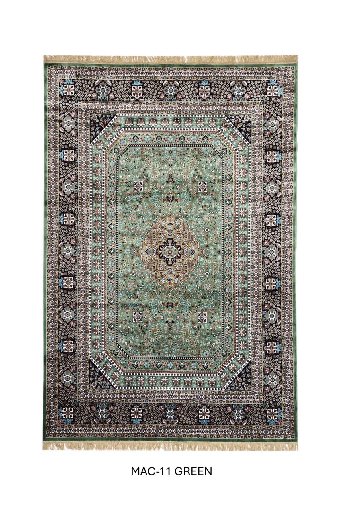Green Persian Silk Carpet