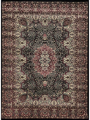 Black Persian Wool Traditional Carpet