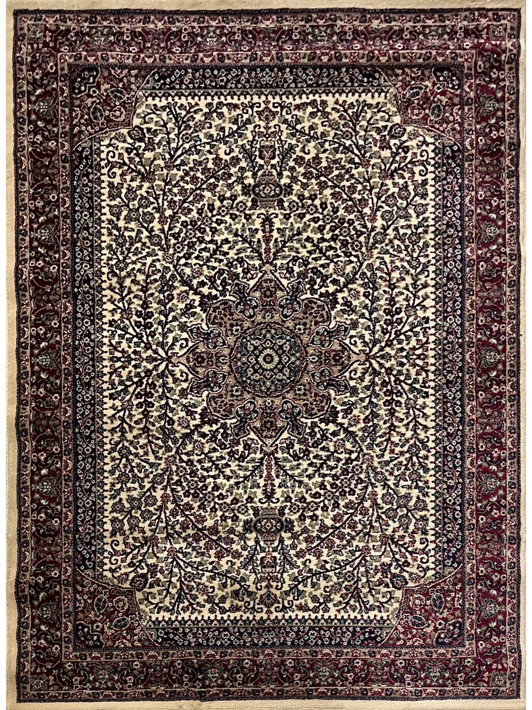 Off White Persian Wool Soft & Plush Traditional Anti Skid Backing Heavy Rug
