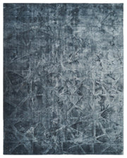 Handwoven Teal Constellation Luxury Viscose Rug