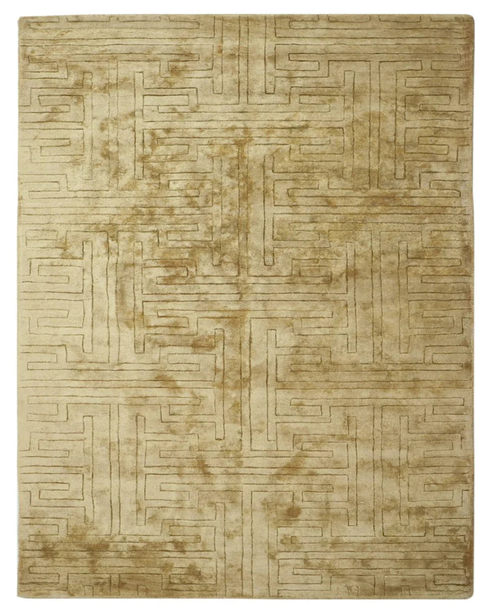 Venecia Gold Silk New Zealand Wool Rug