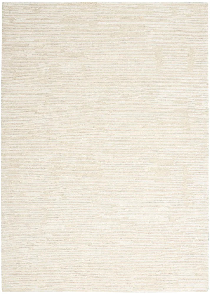 Premium Ivory Silk Hand Tufted New Zealand Wool Rug