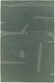 Light Green Silk New Zealand Wool Rug