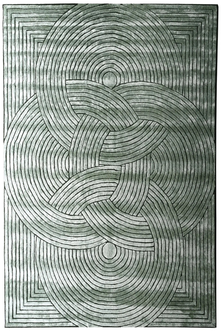 Hexo Hand Tufted Silk New Zealand Wool Rug