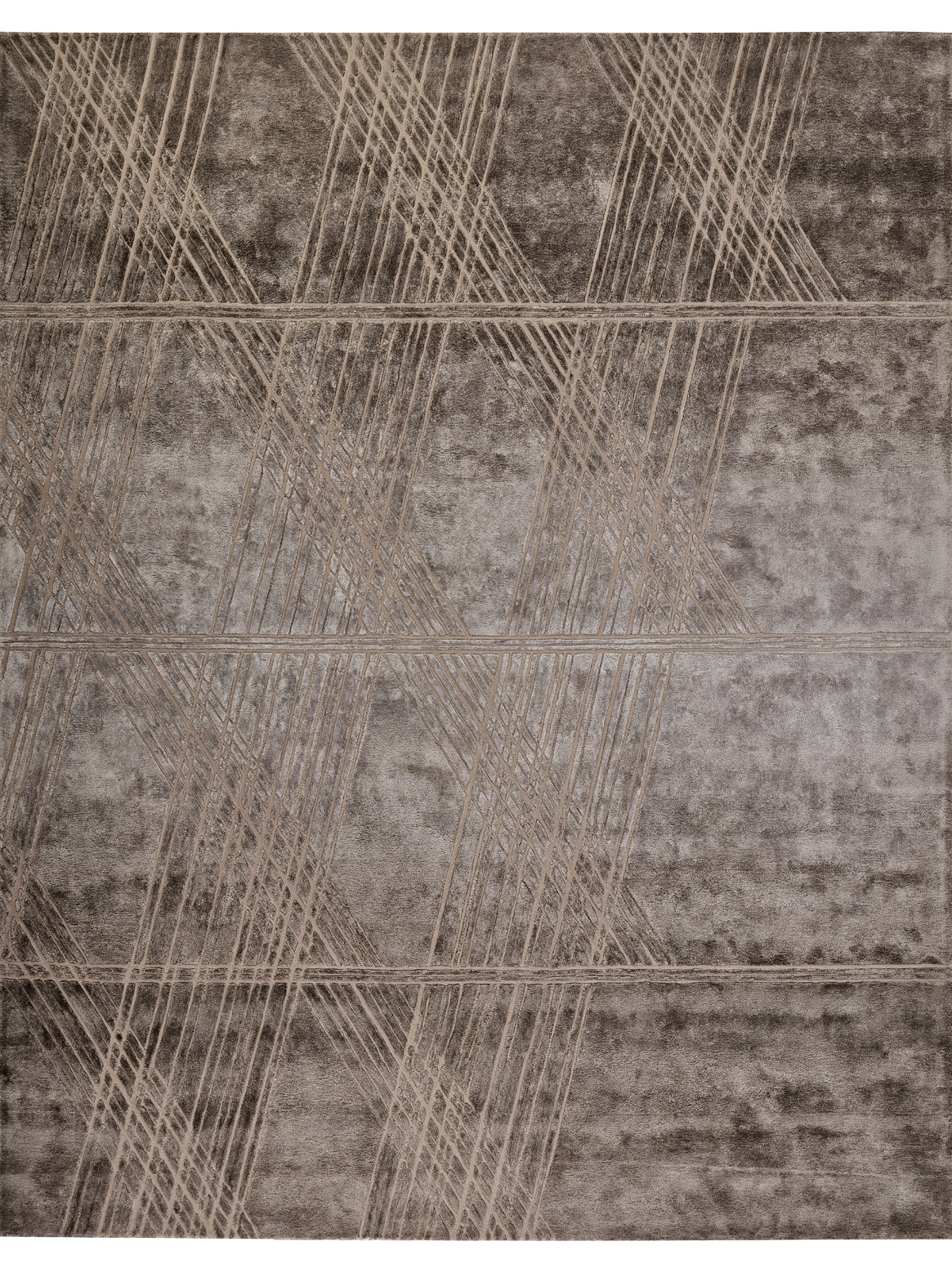 VELLUM Silver Hand Tufted New Zealand Wool & Viscose Rug