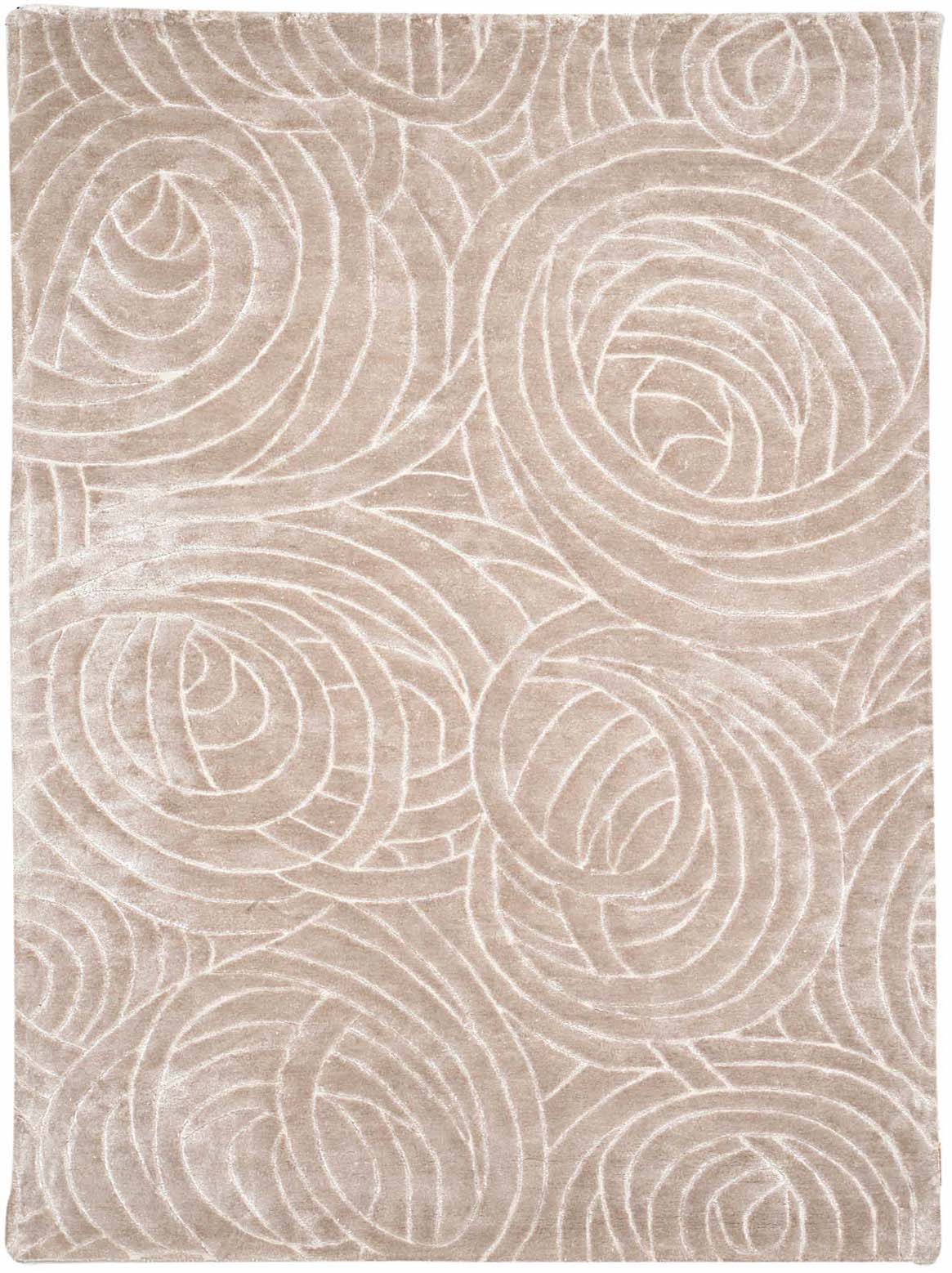 VOLUTE Taupe Hand Tufted New Zealand Wool & Viscose Rug