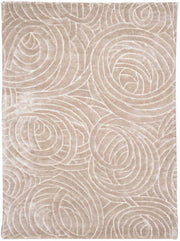 VOLUTE Taupe Hand Tufted New Zealand Wool & Viscose Rug