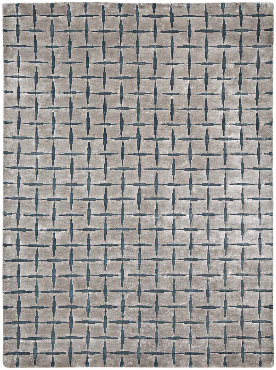 SEQUEL Slate Blue Hand Tufted New Zealand Wool & Viscose Rug
