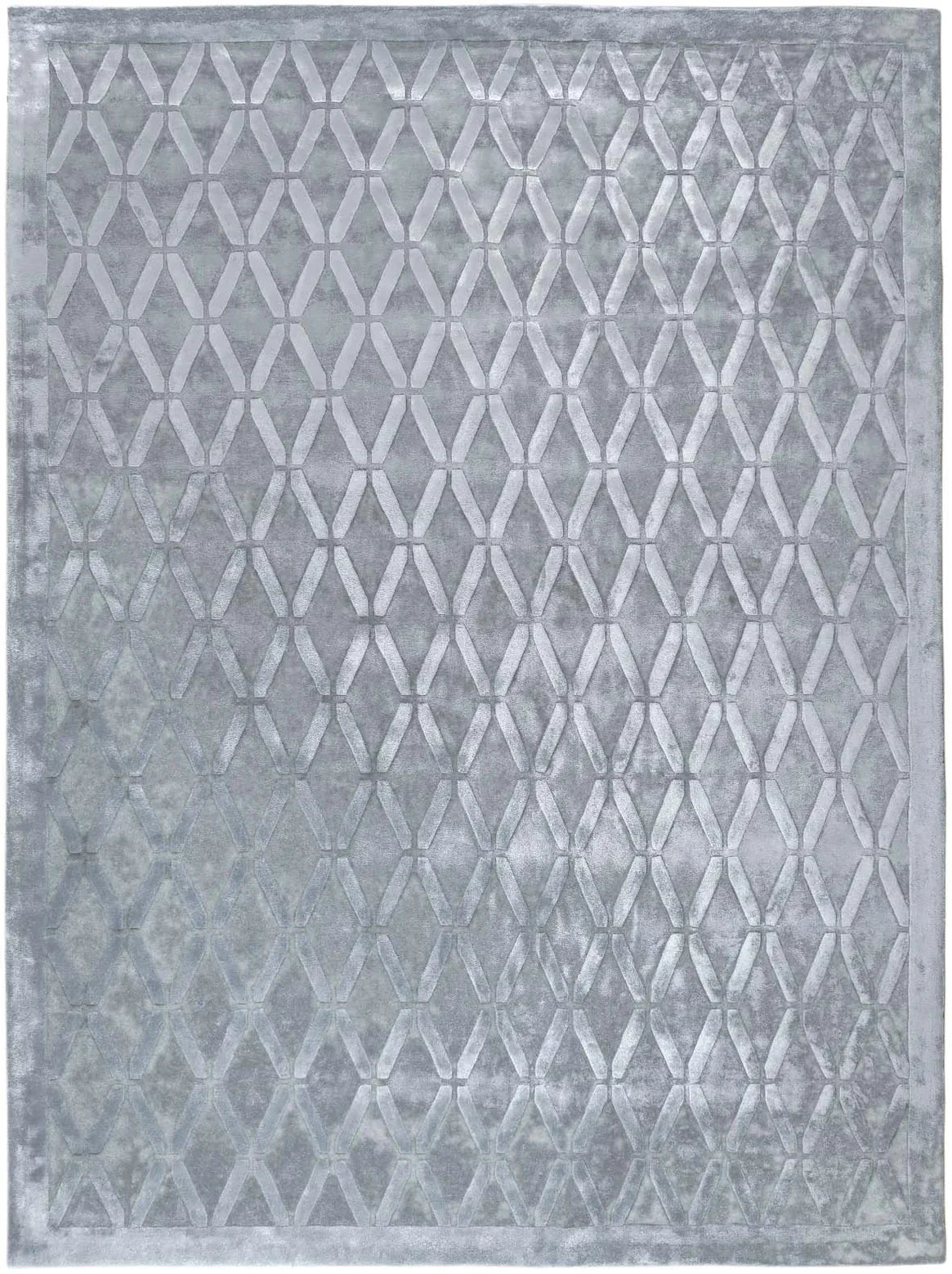 TRIAD Silver Grey Hand Tufted New Zealand Wool & Viscose Rug