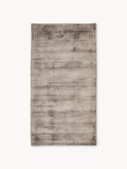 Taupe Luxury Viscose Silk Hand Tufted Rug