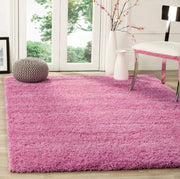 Handcrafted Baby Pink Shaggy Carpet