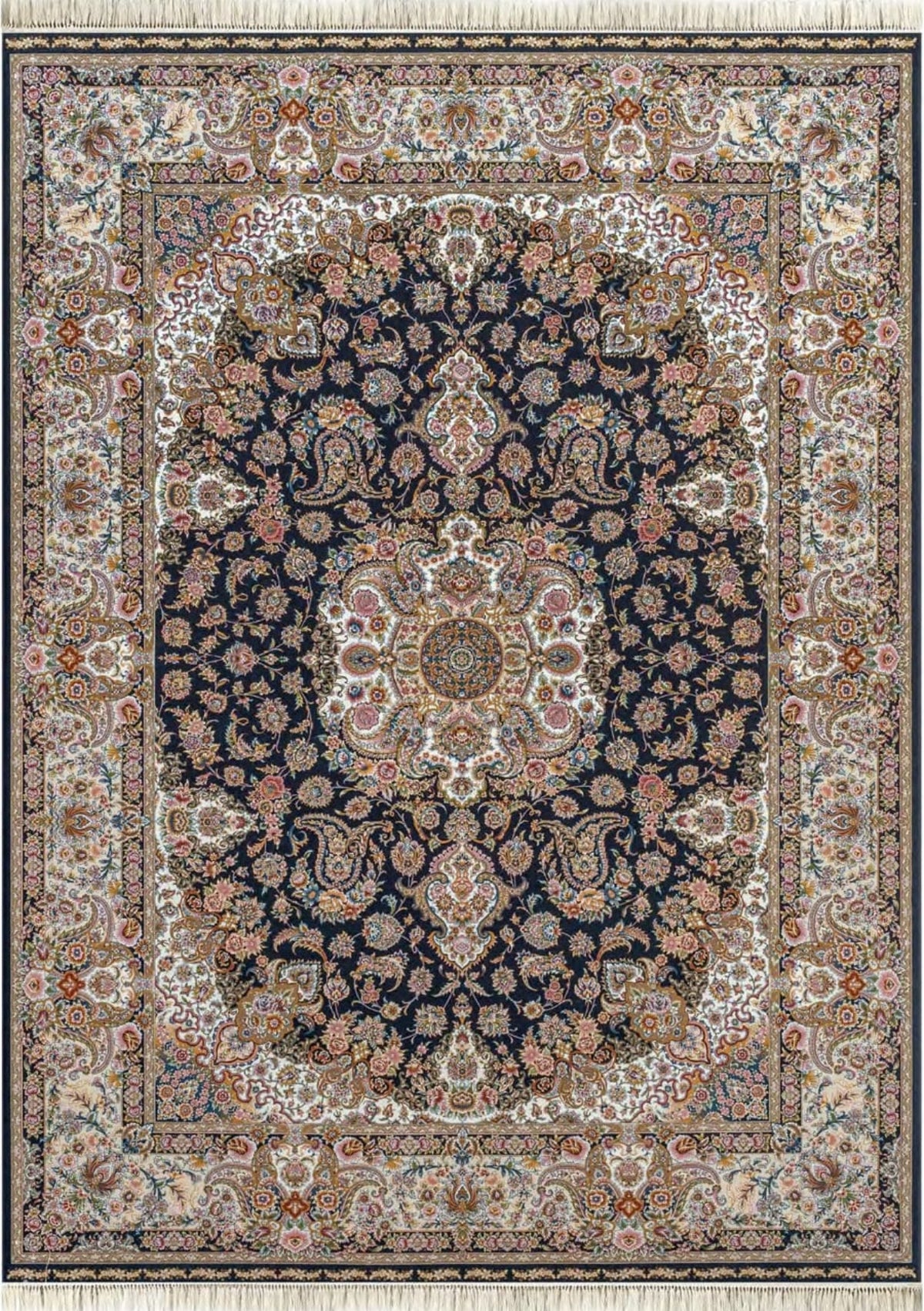 Noor Iranian Imported Navy Blue Rug
