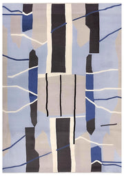 Wool Hand Tufted Sky Grid Rug