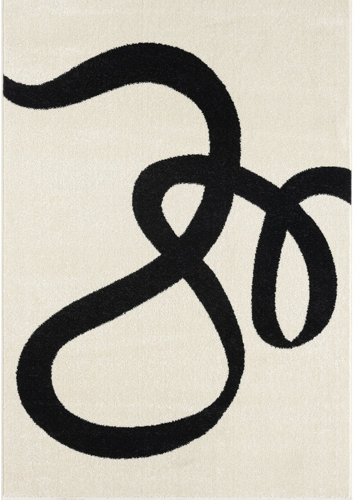 Bisa Black Hand Tufted New Zealand Wool Rug