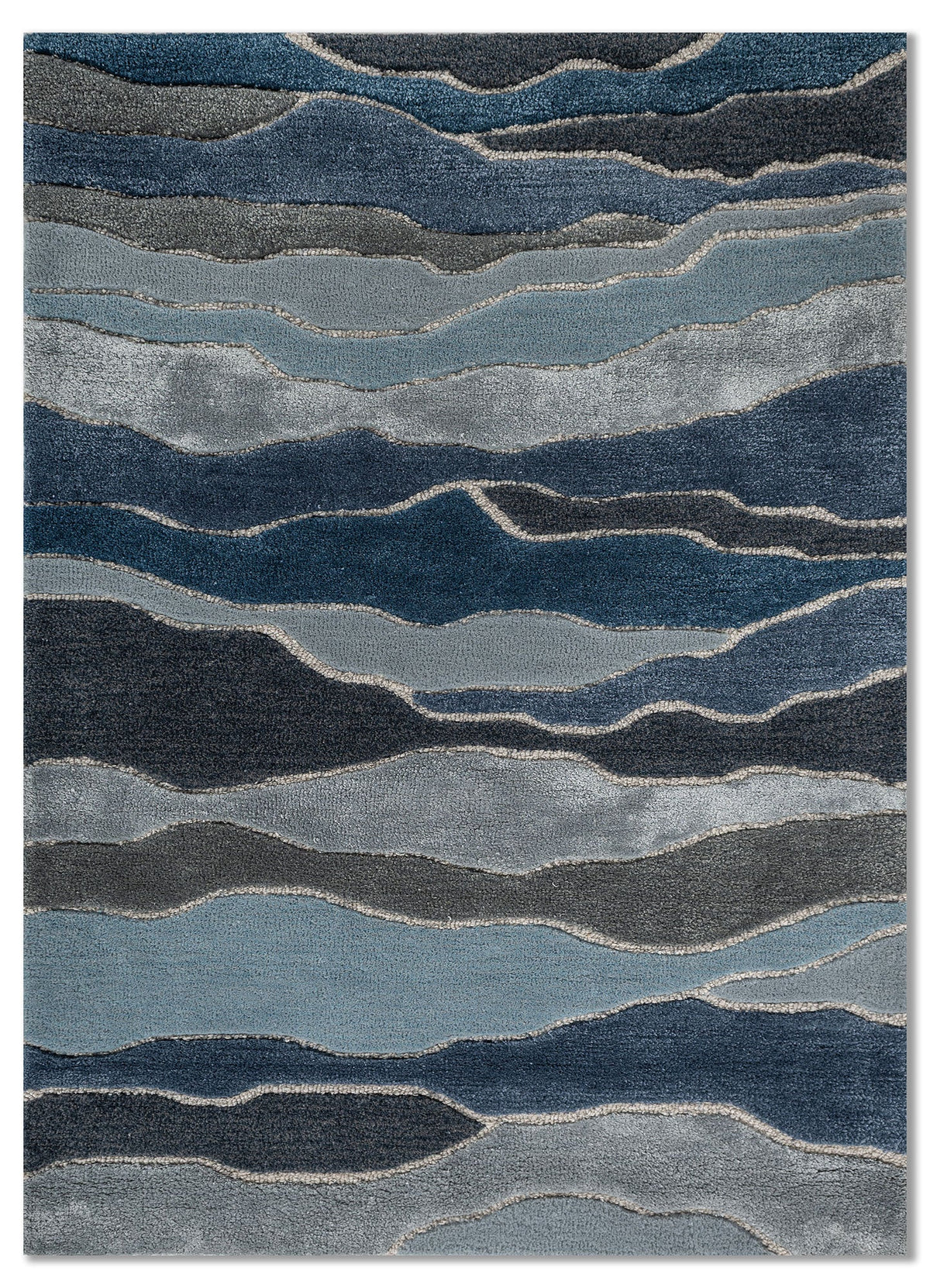 Linear Hand Tufted Wool & Viscose Rug