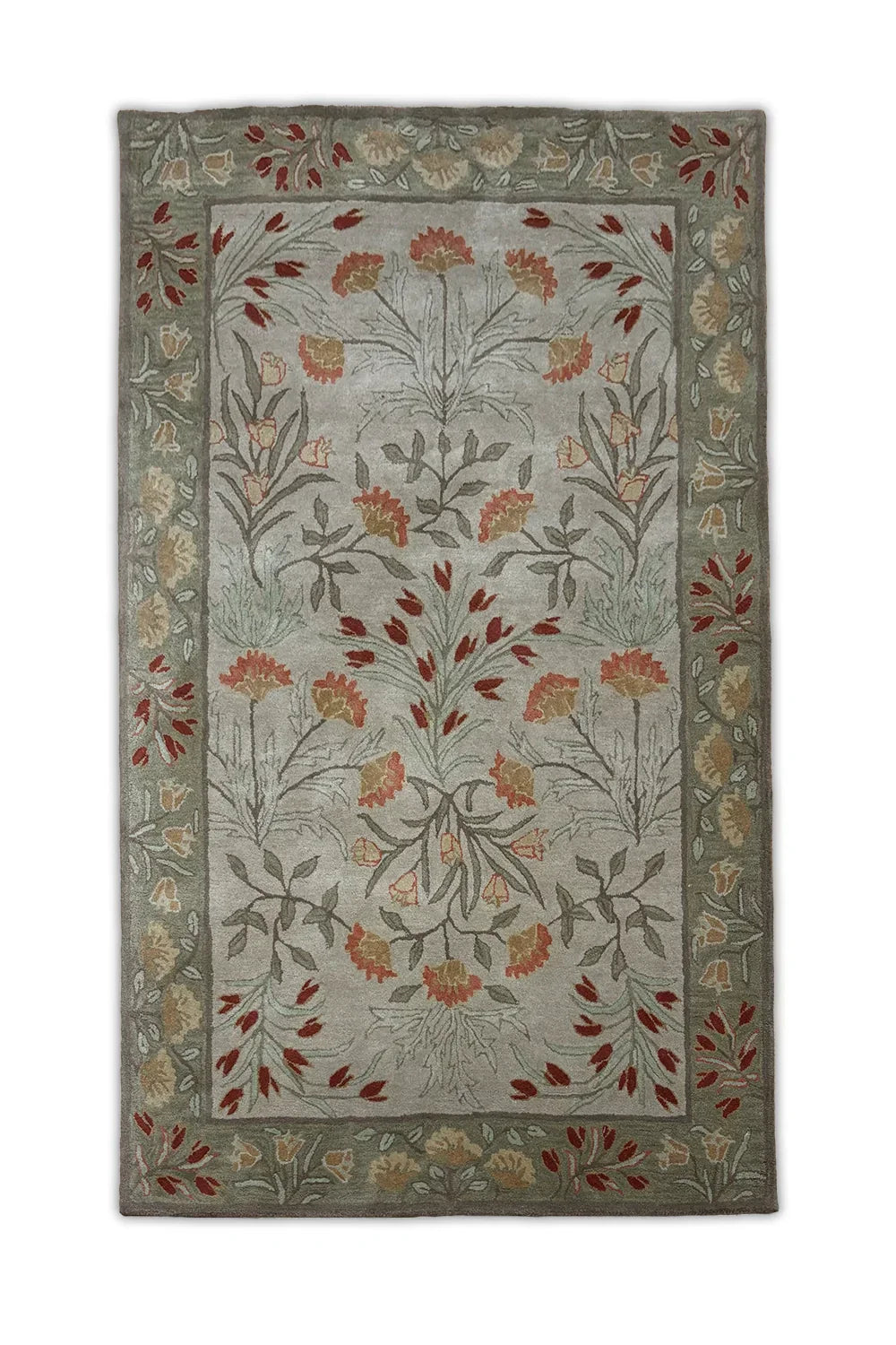 Pistachio Green Hand Tufted New Zealand Wool Rug
