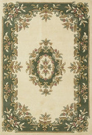 Royal Cream Green Hand Tufted Rug