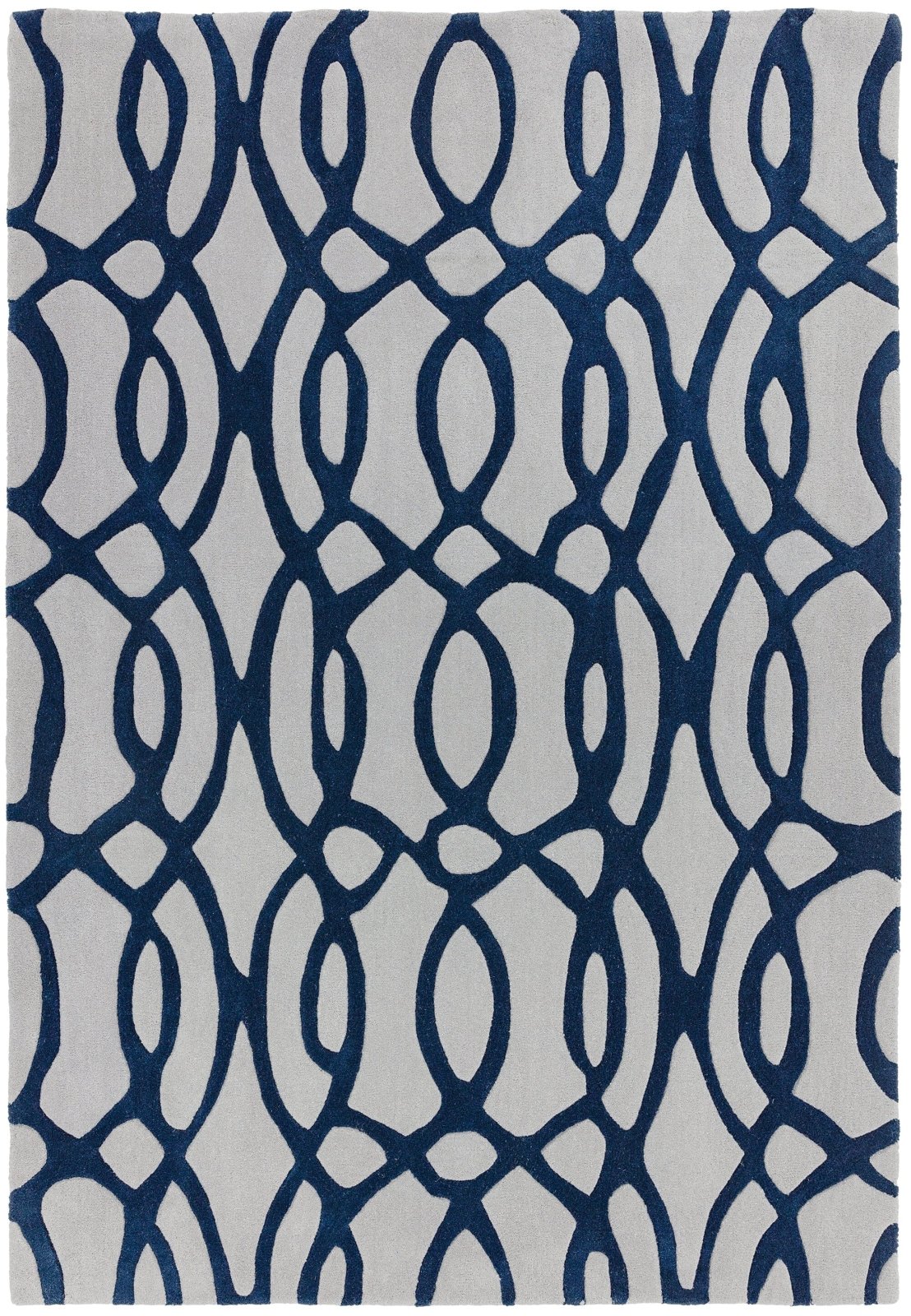 Matrix Wire Blue Hand Tufted Rug