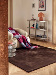 Dark Brown New Zealand Wool Hand Tufted Rug