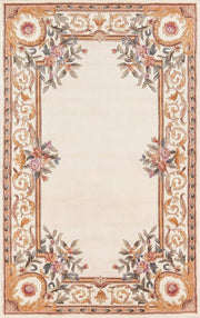Cream Royal Meadow Hand Tufted New Zealand Wool Rug