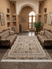 Safwa Iranian Imported 1500 Reeds Cream Rug