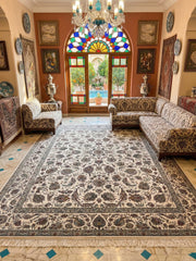 Salsabil Iranian Imported 1500 Reeds Off White Rug